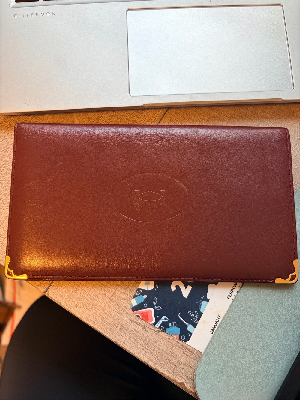 Vintage Must de Cartier Long Bifold Wallet Bordeaux Burgundy Calfskin Leather